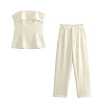 Banquet Daily Date Women's Sexy Solid Color Polyester Pants Sets Pants Sets main image 5