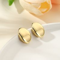 1 Pair Simple Style Classic Style Solid Color Plating Copper Ear Studs main image 6