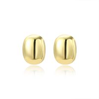 1 Pair Simple Style Classic Style Solid Color Plating Copper Ear Studs main image 5