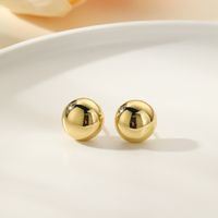 1 Pair Simple Style Classic Style Solid Color Plating Copper Ear Studs sku image 1