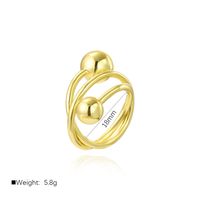 Wholesale Simple Style Classic Style Solid Color Copper Plating Gold Plated Rings main image 2