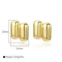 1 Pair Vacation Modern Style Geometric Plating Copper 18K Gold Plated Ear Studs main image 2