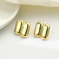 1 Pair Vacation Modern Style Geometric Plating Copper 18K Gold Plated Ear Studs sku image 1