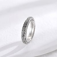 Sterling Silver Retro Solid Color Rings main image 3