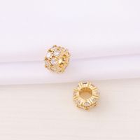 1 Piece Diameter 5mm Hole 4~4.9mm Copper Zircon 18K Gold Plated Solid Color Beads main image 1