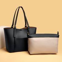 Women's Medium Pu Leather Solid Color Basic Classic Style Square Magnetic Buckle Bag Sets main image 3