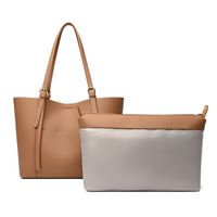 Women's Medium Pu Leather Solid Color Basic Classic Style Square Magnetic Buckle Bag Sets sku image 5