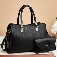 Women's Large Pu Leather Solid Color Vintage Style Classic Style Square Zipper Crossbody Bag sku image 6