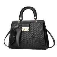 Women's Large Pu Leather Solid Color Classic Style Square Zipper Crossbody Bag main image 3