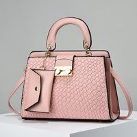 Women's Large Pu Leather Solid Color Classic Style Square Zipper Crossbody Bag sku image 4