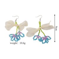 1 Pair Vacation Classic Style Color Block Seed Bead Drop Earrings main image 2