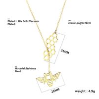 304 Stainless Steel 18K Gold Plated IG Style Classic Style Commute Plating Animal Heart Shape Feather Pendant Necklace main image 2