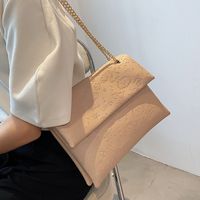 Women's Medium Pu Leather Solid Color Cute Magnetic Buckle Shoulder Bag main image 5
