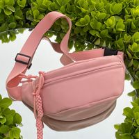 Frau Basic Einfarbig Segeltuch Taille Taschen main image 6