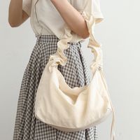Women's Medium Nylon Solid Color Basic Square Zipper Shoulder Bag main image 7