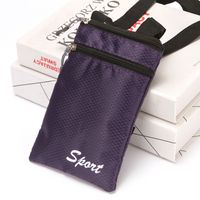 Women's Oxford Cloth Solid Color Basic Zipper Phone Wallets sku image 1