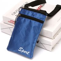 Women's Oxford Cloth Solid Color Basic Zipper Phone Wallets sku image 2