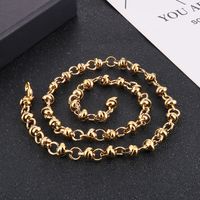Stainless Steel 18K Gold Plated Basic Plating Solid Color Necklace main image 1