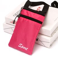 Women's Oxford Cloth Solid Color Basic Zipper Phone Wallets sku image 4