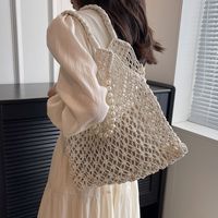 Women's Large Rope Knitting Solid Color Basic Square String Handbag main image 5