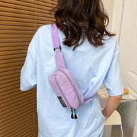 Women's Solid Color Oxford Cloth Zipper Fanny Pack main image 4