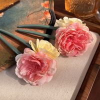 Women's Elegant Romantic Flower Cloth Resin Flowers Hairpin main image 3