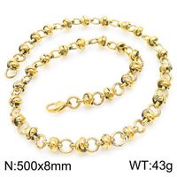 Stainless Steel 18K Gold Plated Basic Plating Solid Color Necklace sku image 2