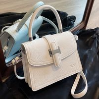 Women's Small Pu Leather Solid Color Basic Magnetic Buckle Handbag sku image 2