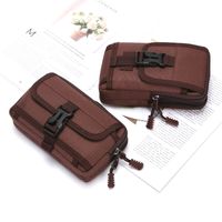 Men's Solid Color Oxford Cloth Lock Clasp Phone Wallets main image 2
