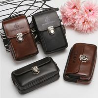 Men's Solid Color Pu Leather Lock Clasp Phone Wallets main image 1