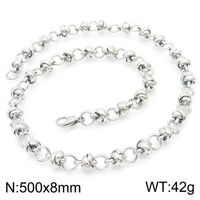 Stainless Steel 18K Gold Plated Basic Plating Solid Color Necklace sku image 1