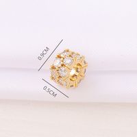 1 Pièce Diamètre 5mm Trou 4~4.9mm Le Cuivre Zircon Plaqué Or 18K Couleur Unie Perles main image 4