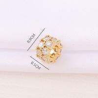 1 Piece Diameter 5mm Hole 4~4.9mm Copper Zircon 18K Gold Plated Solid Color Beads main image 4