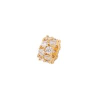 1 Piece Diameter 5mm Hole 4~4.9mm Copper Zircon 18K Gold Plated Solid Color Beads main image 8