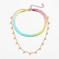 Copper Casual Simple Style Lines Inlay Zircon Rings Bracelets Necklace main image 8