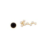 1 Pair Simple Style Classic Style Constellation Inlay Copper Zircon Ear Studs main image 3