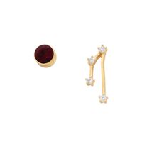 1 Pair Simple Style Classic Style Constellation Inlay Copper Zircon Ear Studs sku image 2