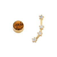 1 Pair Simple Style Classic Style Constellation Inlay Copper Zircon Ear Studs sku image 1