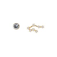1 Pair Simple Style Classic Style Constellation Inlay Copper Zircon Ear Studs sku image 4