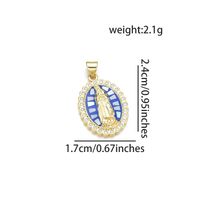 1 Piece 17*24mm Copper Shell Zircon 18K Gold Plated Virgin Mary Polished Pendant sku image 4