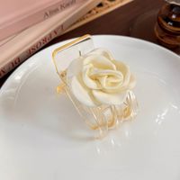 Women's Elegant Romantic Flower Arylic Cloth Hair Clip sku image 1