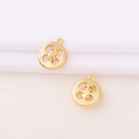 1 Piece Diameter 11mm Copper 18K Gold Plated Round Polished Pendant main image 4