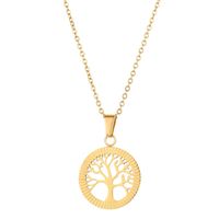 304 Stainless Steel Casual Simple Style Plating Life Tree Pendant Necklace main image 6