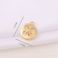 1 Piece Diameter 11mm Copper 18K Gold Plated Round Polished Pendant sku image 1