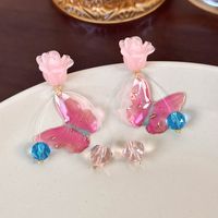 1 Pair Cartoon Style Simple Style Color Block Plating Resin Gold Plated Drop Earrings main image 6