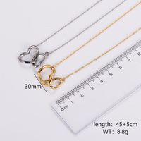 304 Stainless Steel Casual Simple Style Bow Knot Pendant Necklace main image 7