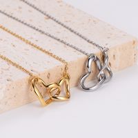 304 Stainless Steel Casual Simple Style Bow Knot Pendant Necklace main image 1
