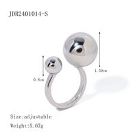316 Stainless Steel  Simple Style Classic Style Solid Color Rings main image 2