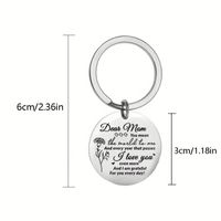 MAMA Letter Flower 201 Stainless Steel Alloy Polishing Carving Mother'S Day Women's Bag Pendant Keychain main image 2