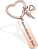 Simple Style Letter Wings Heart Shape 201 Stainless Steel Alloy Plating Carving Polishing Women's Keychain Bag Pendant main image 2